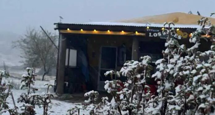 Llegó la ola de frío y nevó en las Altas Cumbres