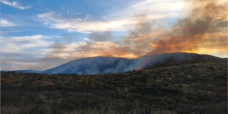 Bomberos contuvieron el incendio en La Calera
