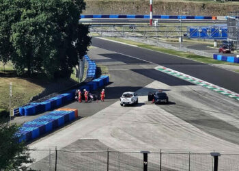 Colapinto se accidentó en las pruebas de neumáticos de Alpine en Hungría