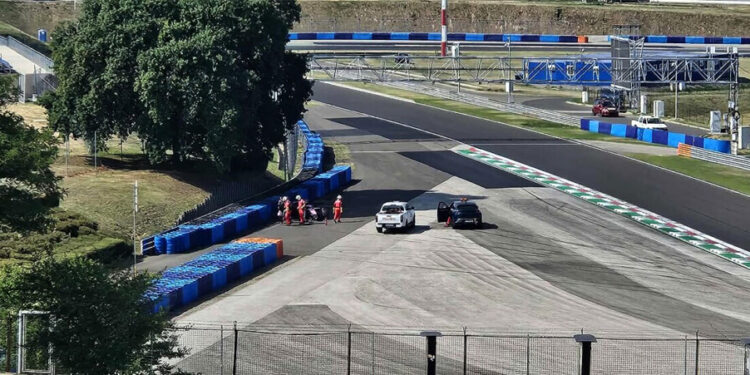 Colapinto se accidentó en las pruebas de neumáticos de Alpine en Hungría