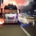 Un camión con mercadería se incendió en plena ruta