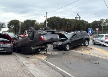 Impactante choque en el camino intercountries de Córdoba