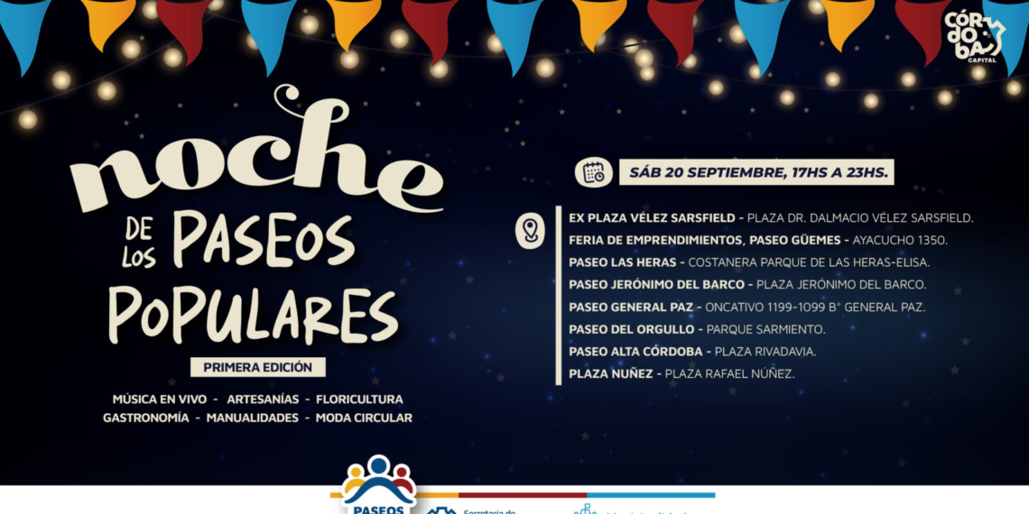 Este sábado llega "La Noche de los Paseos"