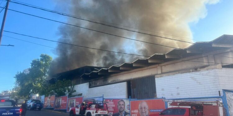 Incendio en un galpón del ex Mercado de Abasto
