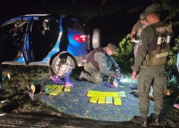 Operativo «Desencajados»: GNA apresó a una pareja con 19 kilos de cocaína