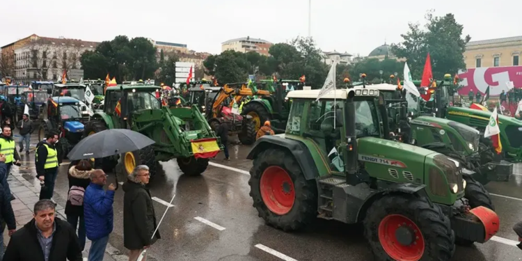 Protesta de agricultores en Madrid por el acuerdo entre la UE y el Mercosur