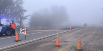 Corte total en las Altas Cumbres: un socavón dejó fuera de servicio la ruta