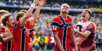 Noruega le ganó 2-1 a Brasil con dos golazos de Haaland y pasó a cuartos