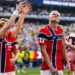 Noruega le ganó 2-1 a Brasil con dos golazos de Haaland y pasó a cuartos
