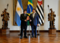 Milei en Brasil: se reunió con el gobernador de San Pablo y respaldó la candidatura de Flávio Bolsonaro