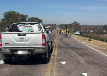 Dos personas murieron en un choque frontal en la Ruta Nacional 9