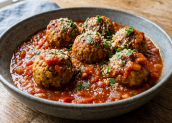 Menú de hoy: albóndigas de lentejas en salsa de tomate