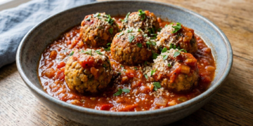 Menú de hoy: albóndigas de lentejas en salsa de tomate