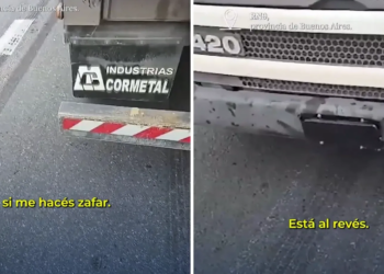 "Fijate si me hacés zafar": camionero tapaba su patente con un sistema para no ser detectado