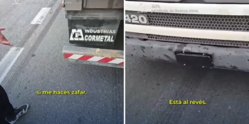 "Fijate si me hacés zafar": camionero tapaba su patente con un sistema para no ser detectado