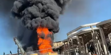 Un voraz incendio se desató en la planta Arcor en Arroyito