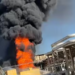 Un voraz incendio se desató en la planta Arcor en Arroyito
