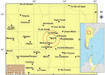 Un temblor se sintió en Córdoba este martes